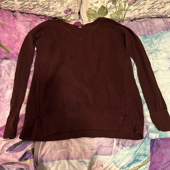 Time and Tru Waffle sweater top - Picture 2 of 6